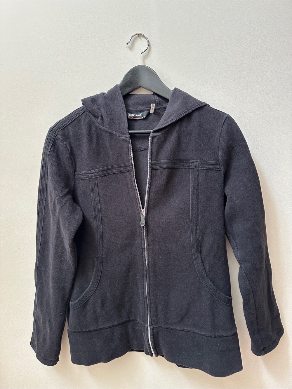 Kirkland Signature Black Hooded Zip Jacket